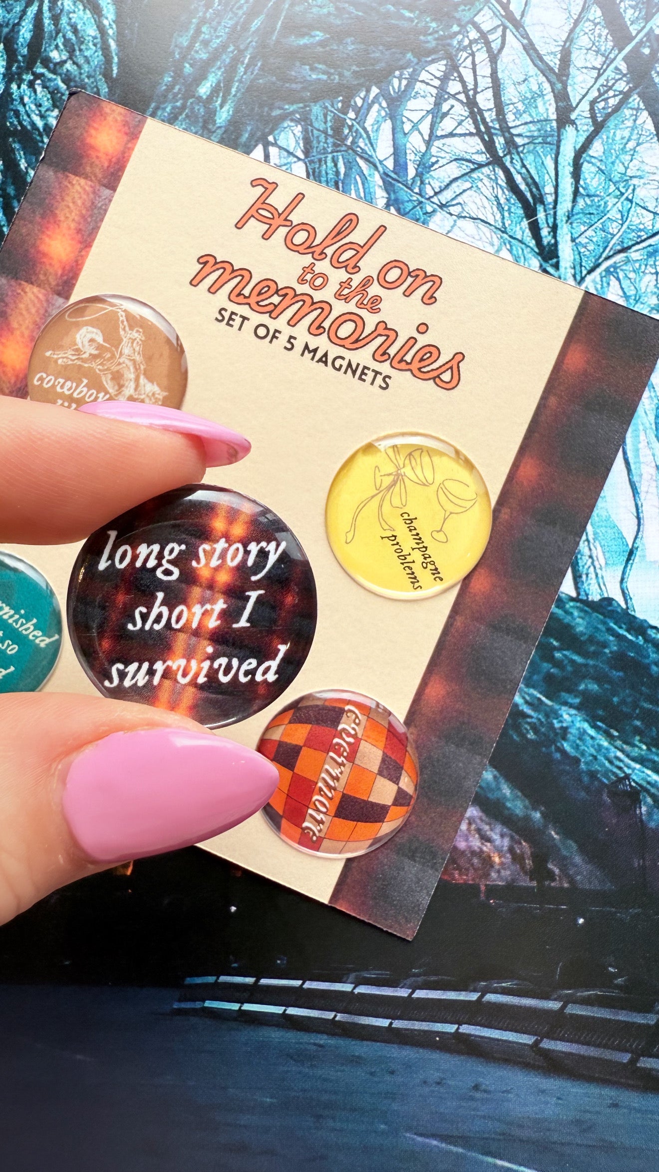 Taylor Swift Inspired Evermore 5 pack of magnets