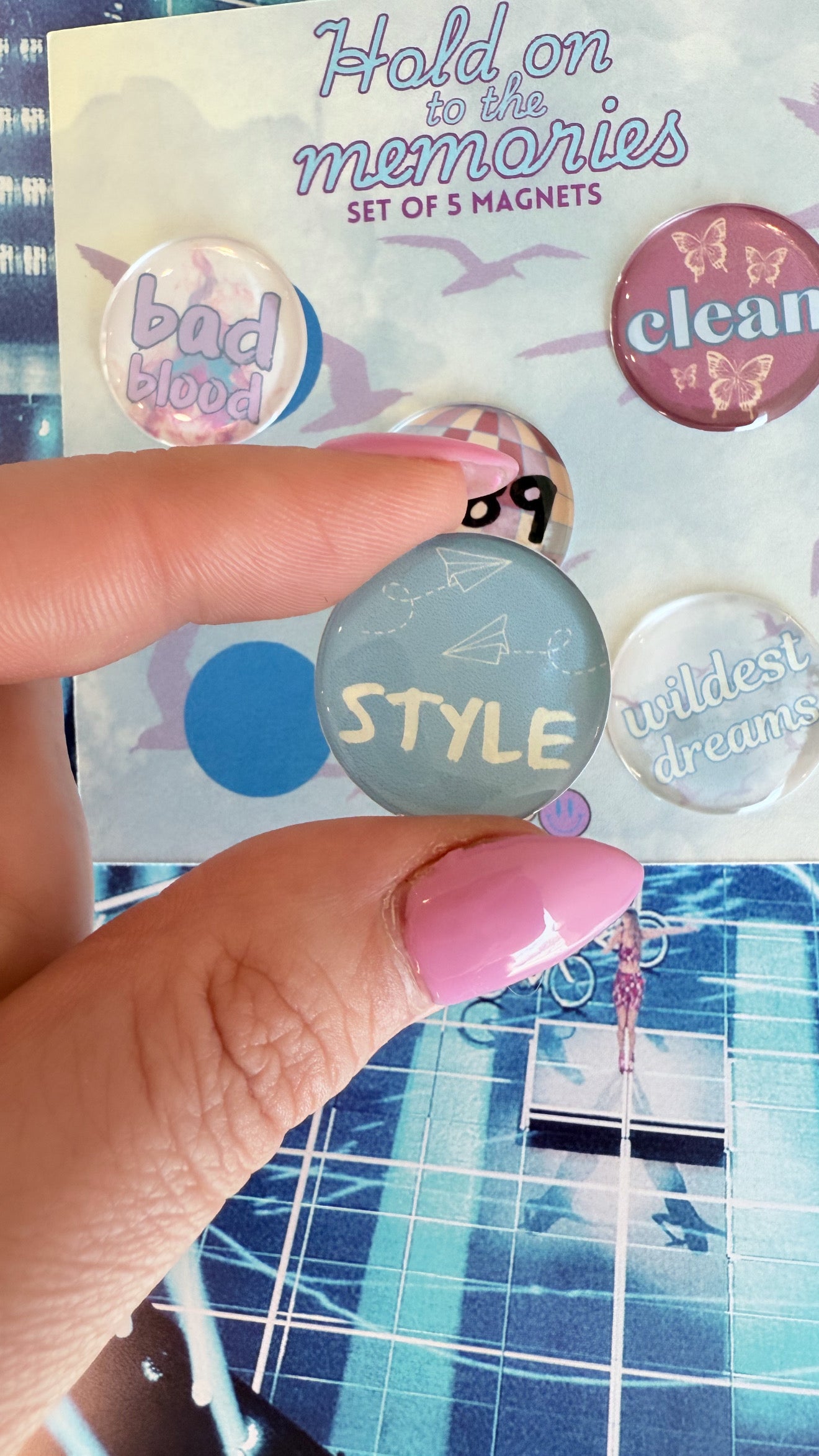Taylor Swift Inspired 1989 5 piece magnet set