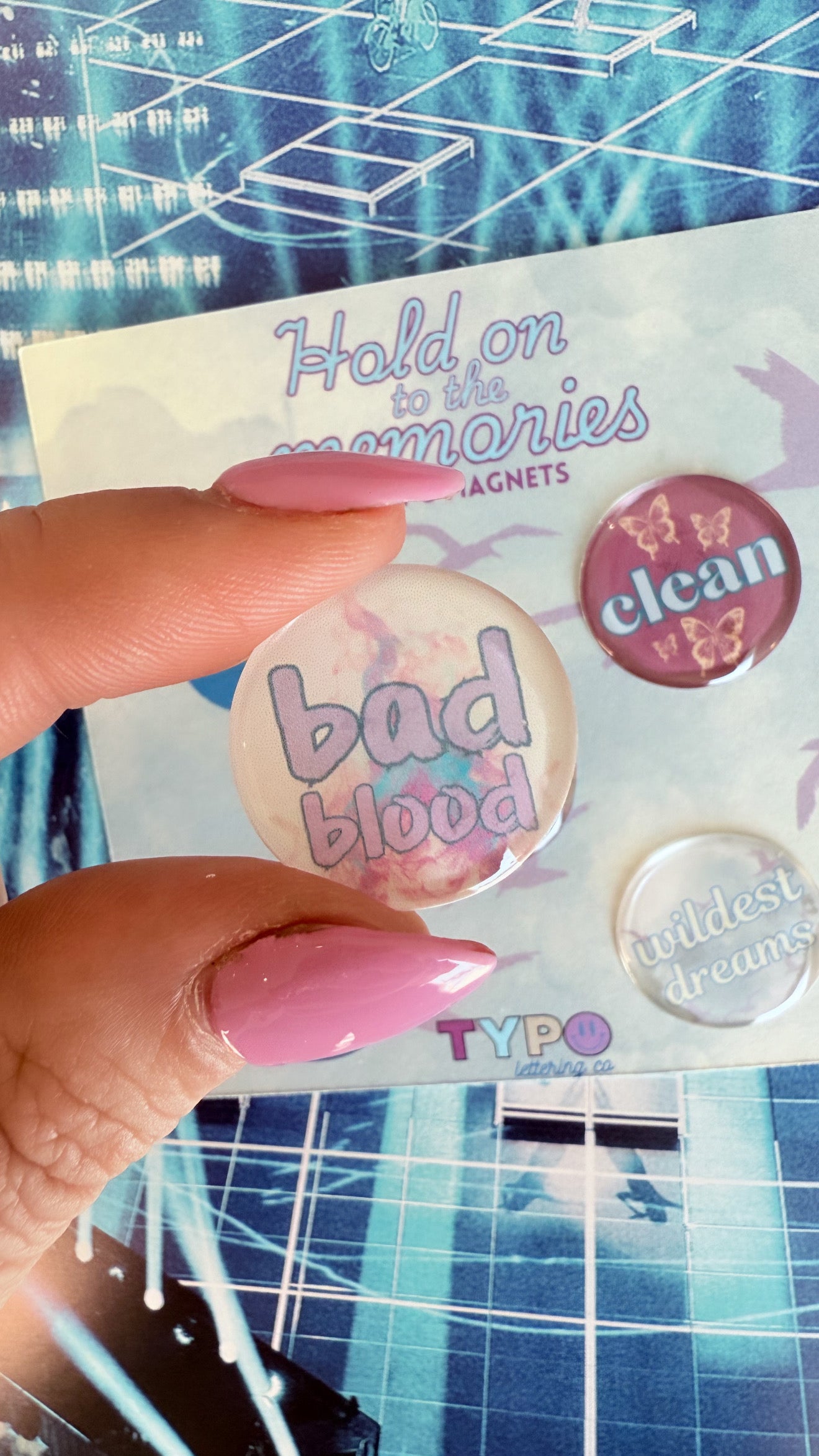 Taylor Swift Inspired 1989 5 piece magnet set