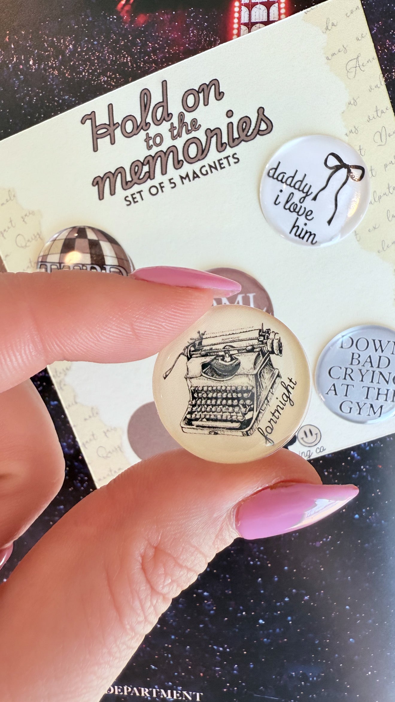 Taylor Swift Inspired TTPD 5 pack magnet set