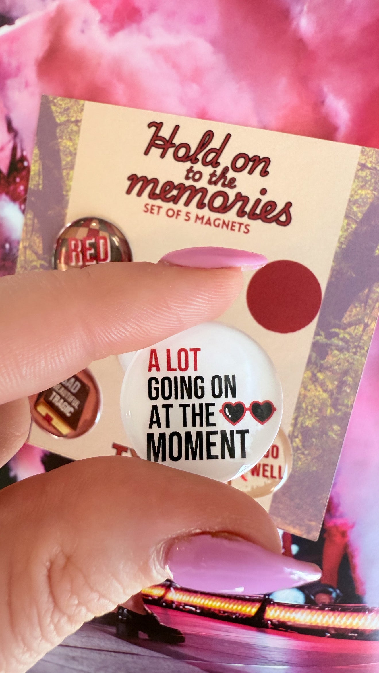 Taylor Swift inspired Red 5 pack magnet set