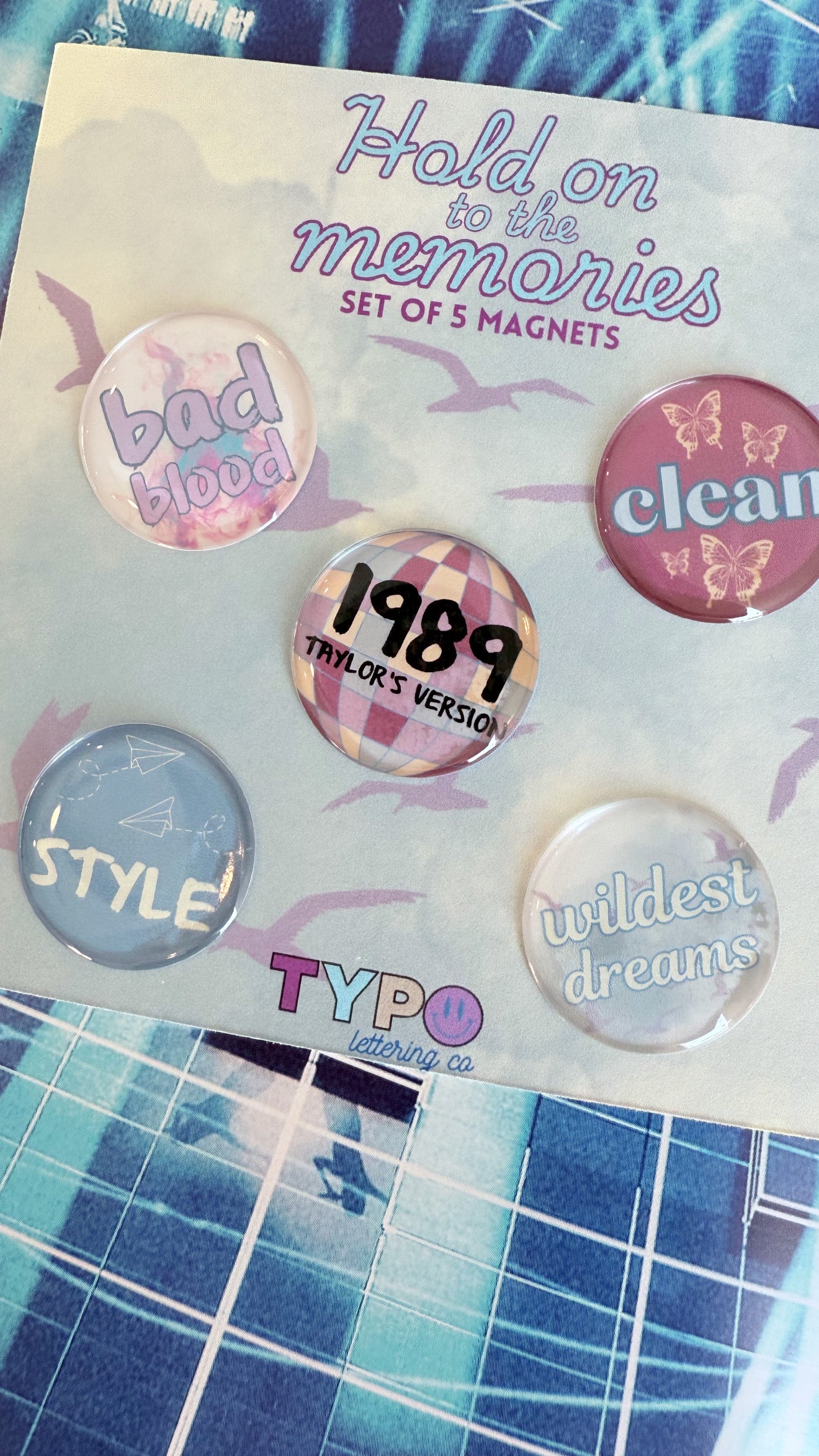 Taylor Swift Inspired 1989 5 piece magnet set