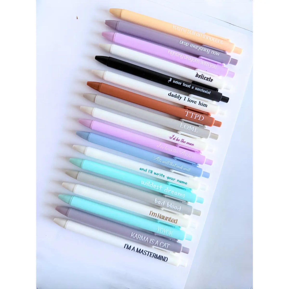 INDIVIDUAL MACARON PENS/VARIETY OF SAYINGS AVAILABLE