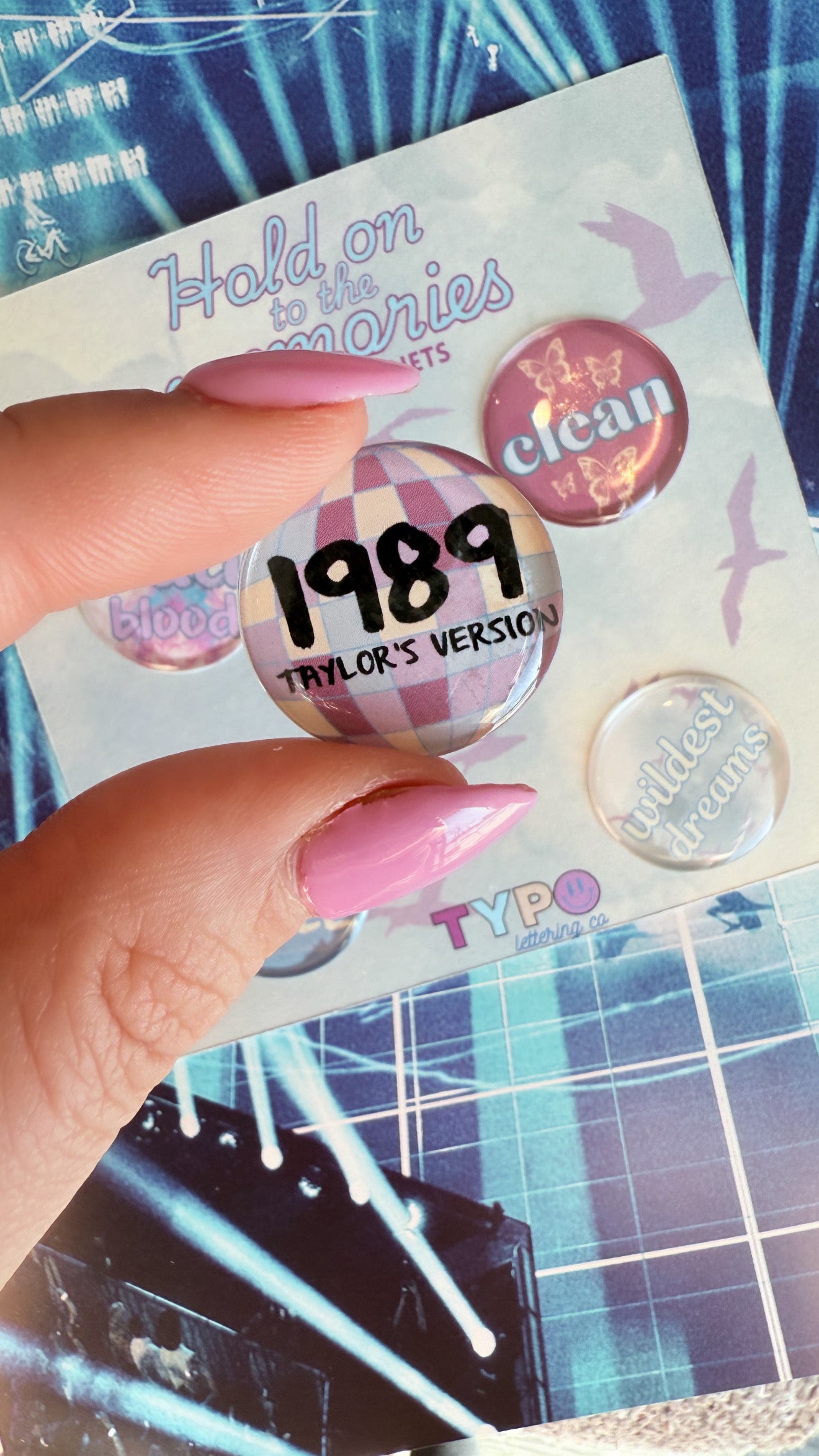 Taylor Swift Inspired 1989 5 piece magnet set
