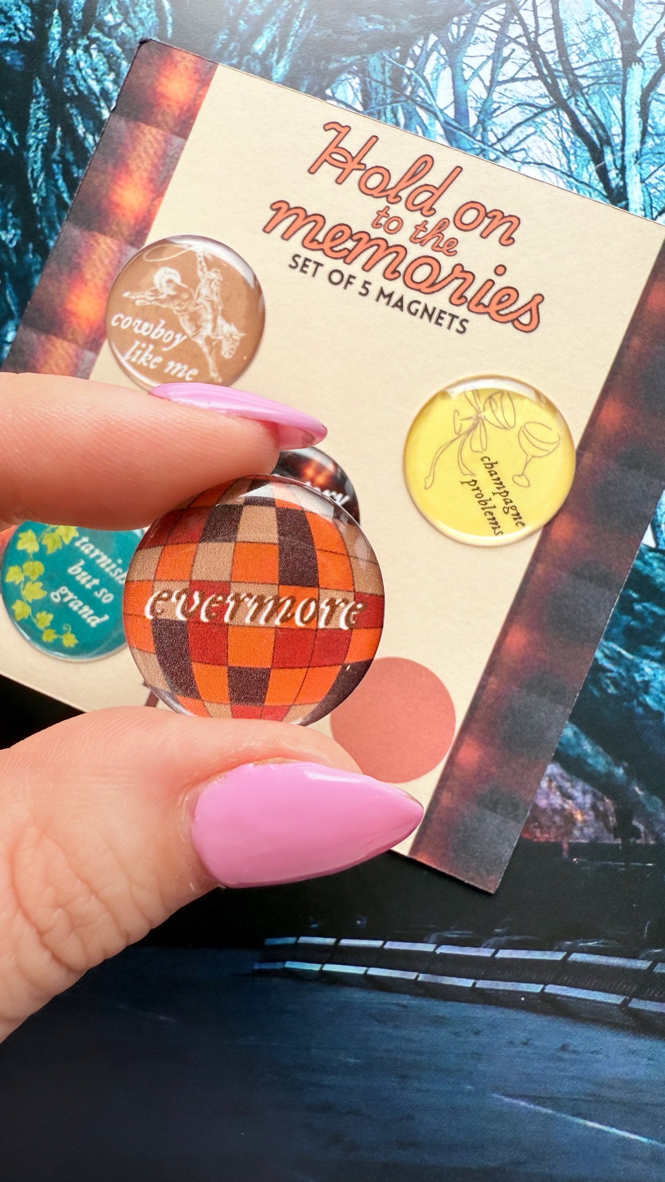 Taylor Swift Inspired Evermore 5 pack of magnets