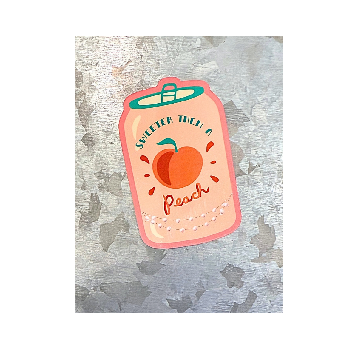 Sweeter then a peach showgirl waterproof sticker