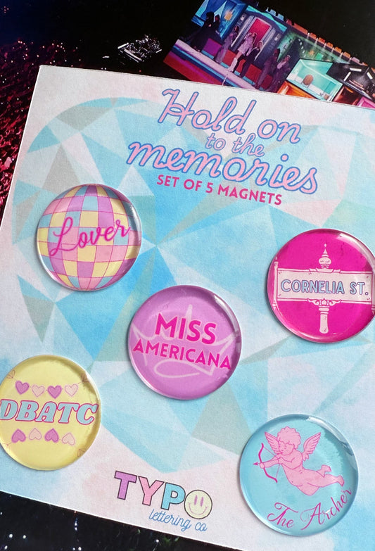 Taylor Swift Lover inspired 5 pack of magnets