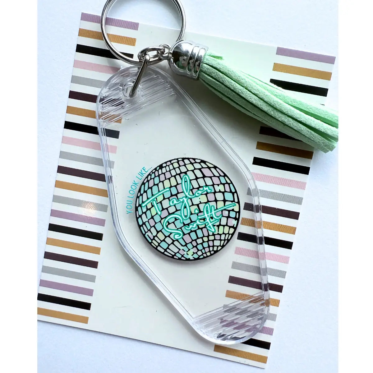 Debut Disco acrylic keychain with tassel 