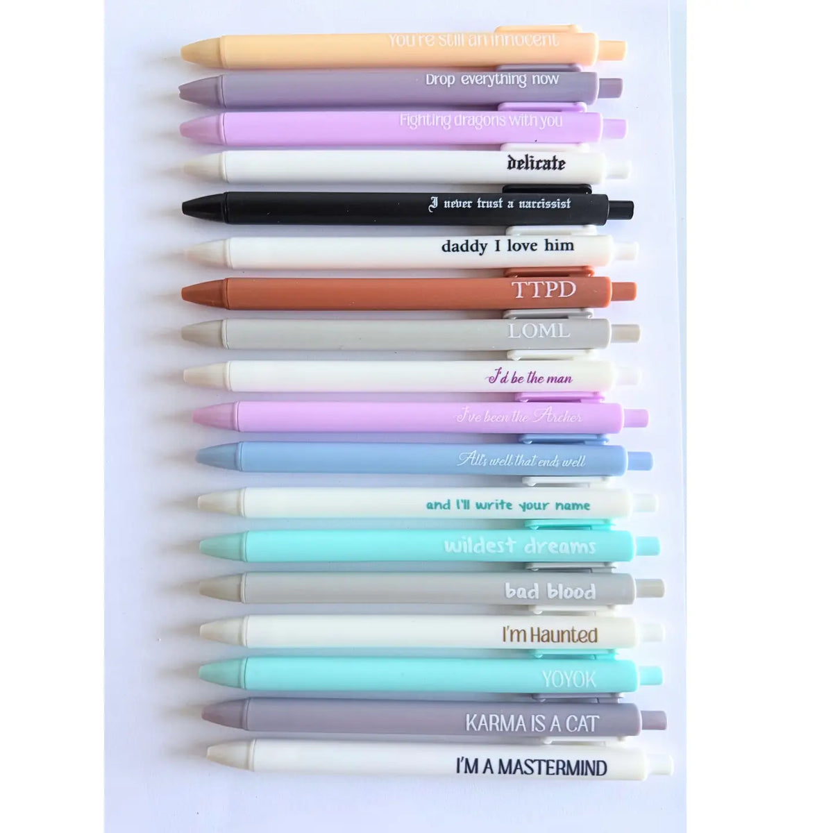 INDIVIDUAL MACARON PENS/VARIETY OF SAYINGS AVAILABLE