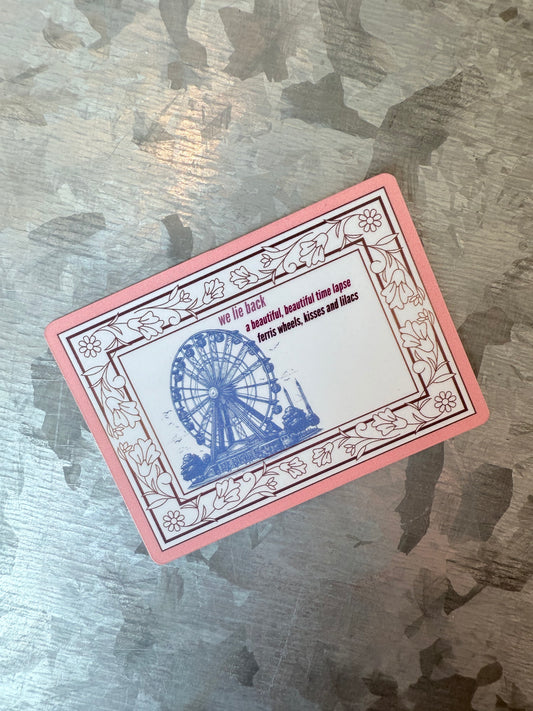 Eldest daughter Ferris wheel waterproof sticker|showgirl