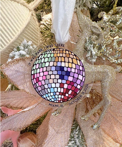 Eras Rainbow Disco Ornament- US 2024 Dates- Miami, New Orleans and Indianapolis