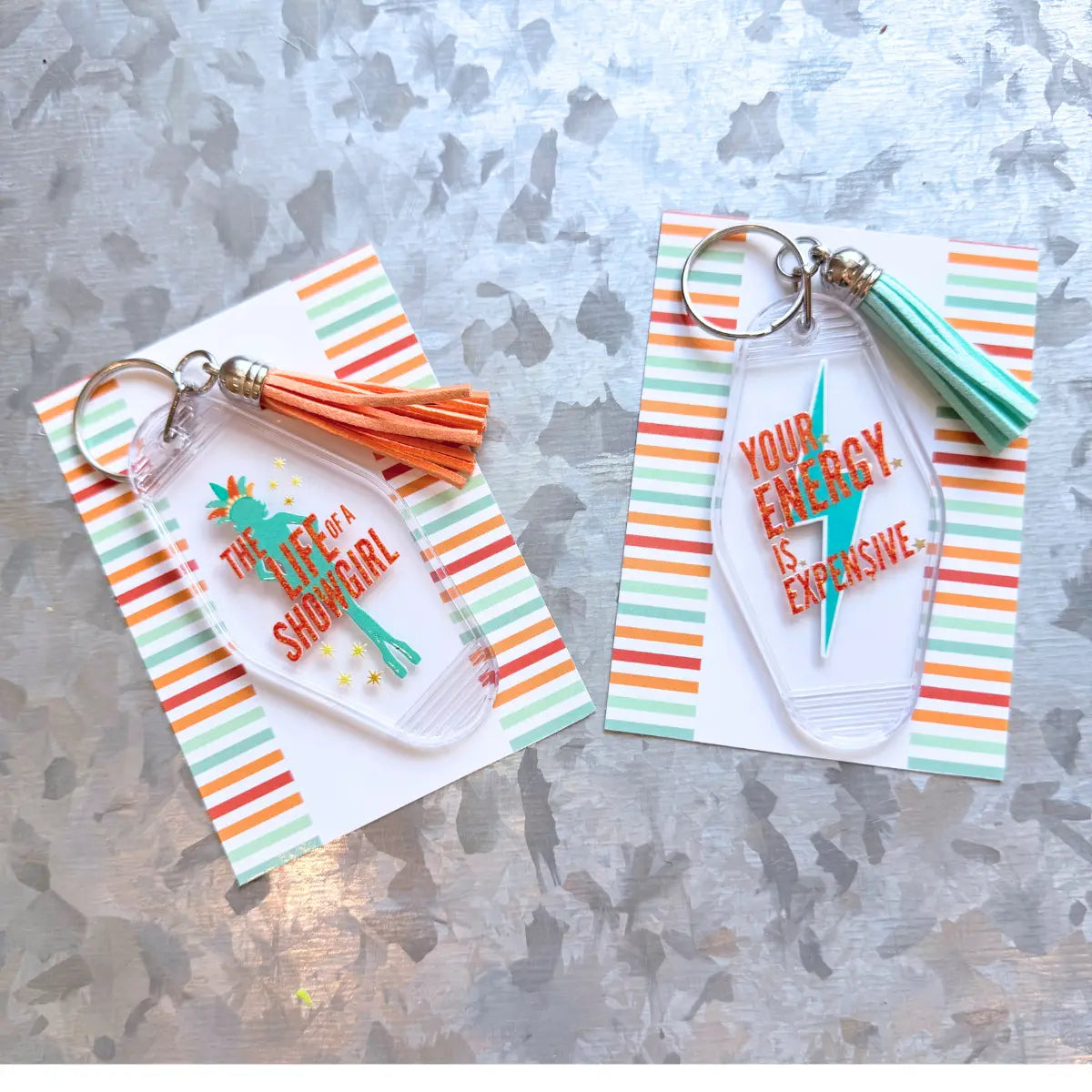 Showgirl logo design/energy expensive/disco acrylic keychain|TS12